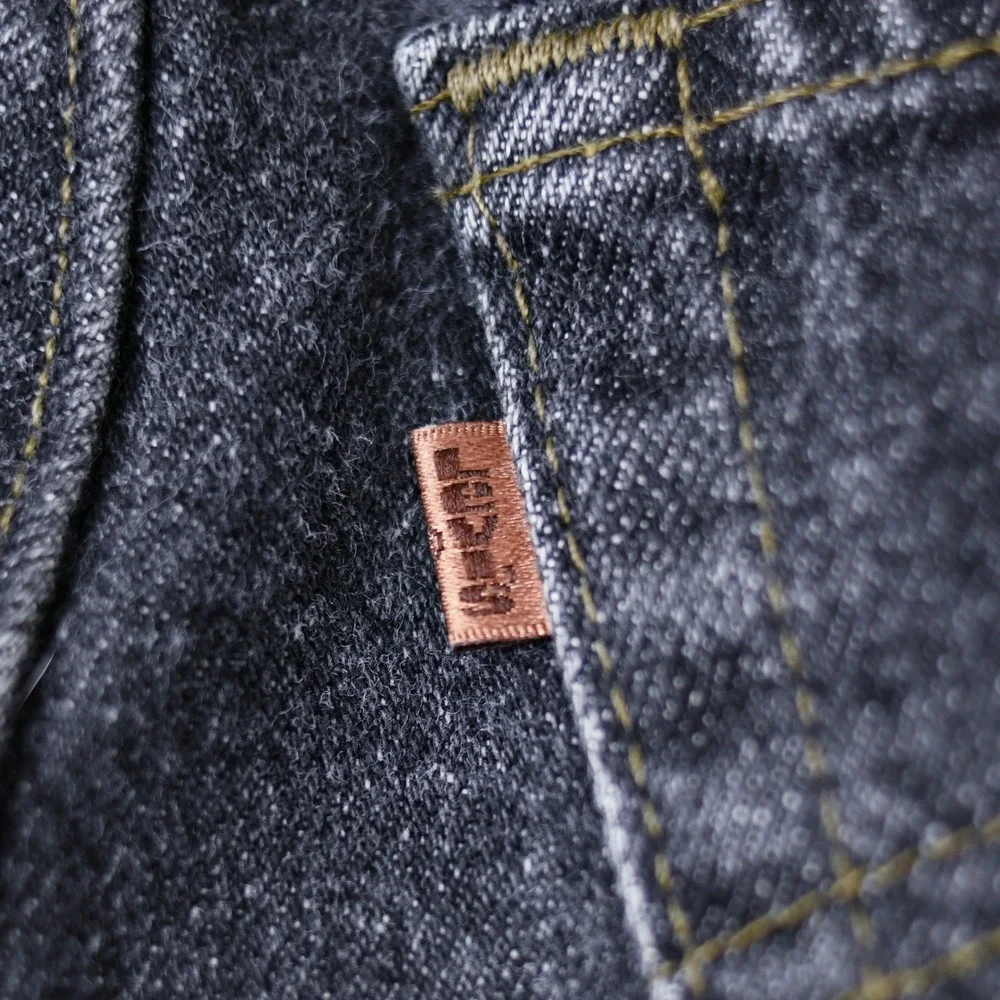 Vintage 90s Levi's Orange Tab 540 Made USA Charcoal Black Jeans Men's 34x30